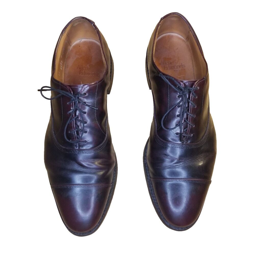 Allen Edmonds Park Avenue Men's Size 11C Burgundy Leather Cap Toe Oxford 5675